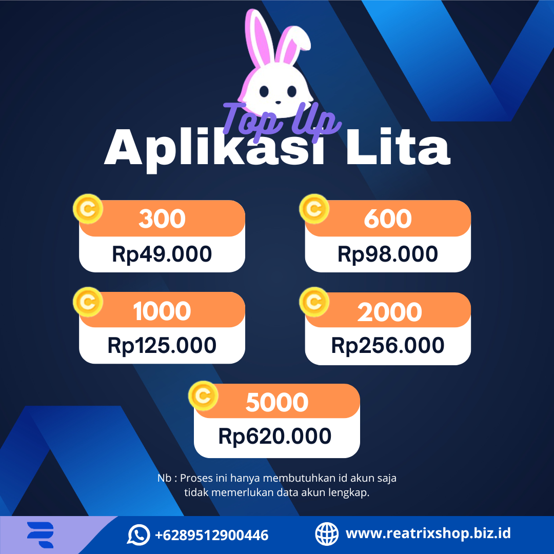 Top Up Coins Lita Murah Aman, Cepat dan Terpercaya Diindonesia